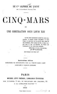 Alfred de Vigny - Cinq-Mars Lévy 1863.jpg